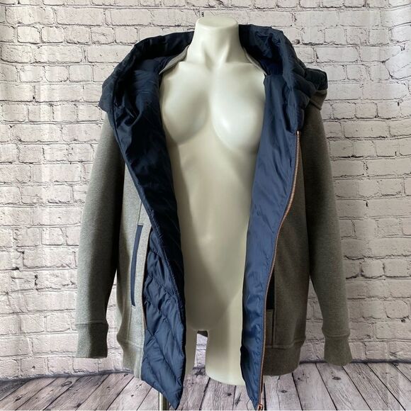 Kit and Ace Liberty Jacket French Terry Puffer Grey Blue size 10 goose down - Picture 12 of 12